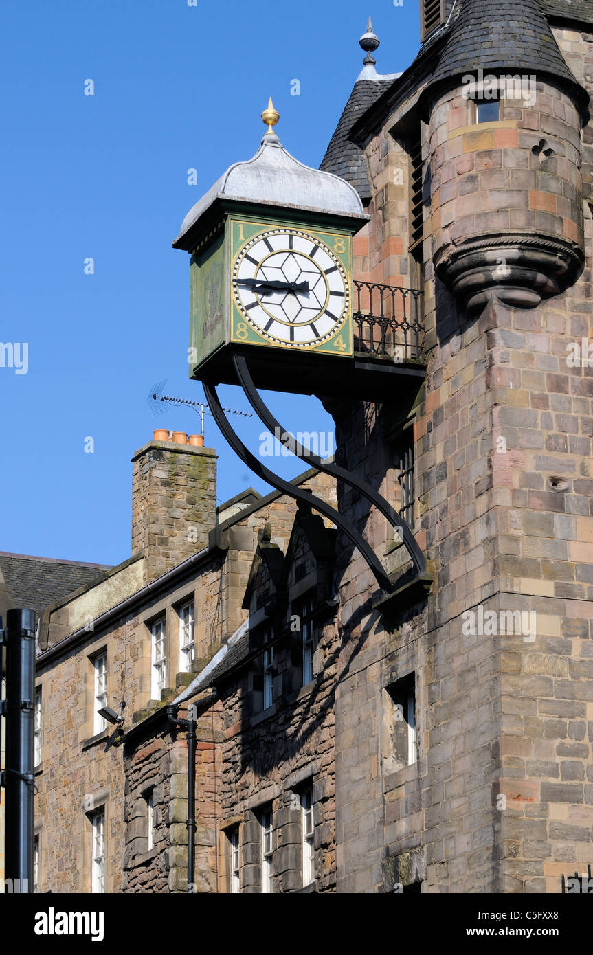 Canongate Tolbooth Clock Edinburgh Scotland Stock Photo