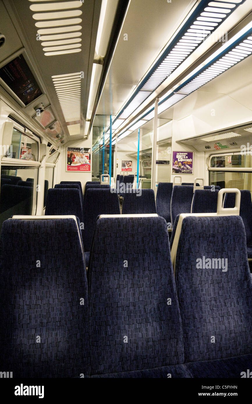 Empty London South Eastern  train Stock Photo