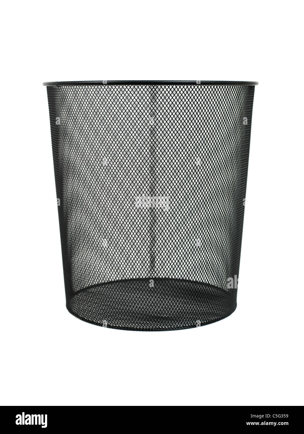 A trash bin isolated on a white background Stock Photo - Alamy