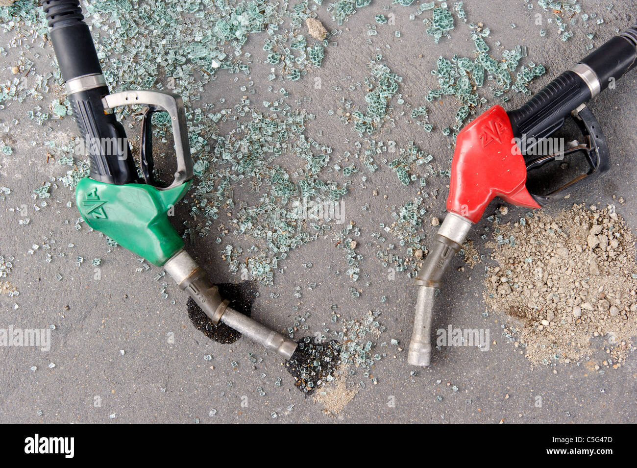 empty fuel station Stock Photo Alamy