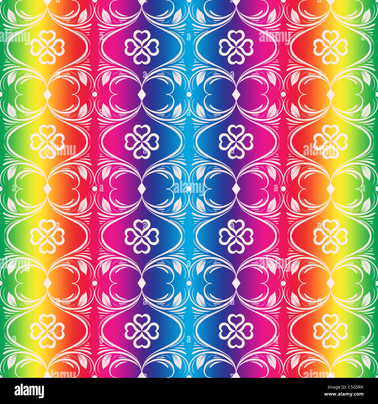 Abstract background of colorful seamless floral pattern Stock Photo - Alamy