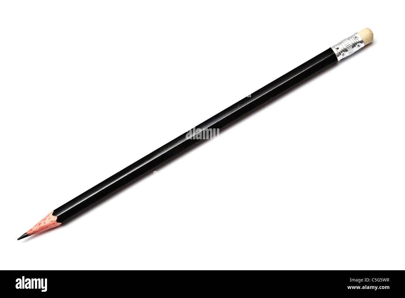 Black pencil isolated on white background Stock Photo Alamy