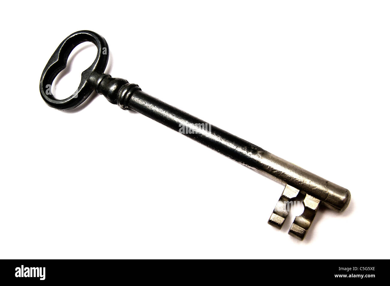 Old key isolated on white background Stock Photo Alamy