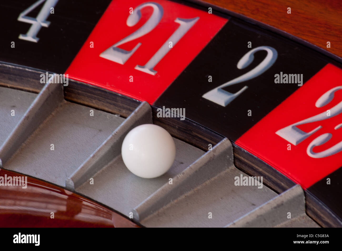 European casino roulette wheel ball in number 2 Stock Photo Alamy