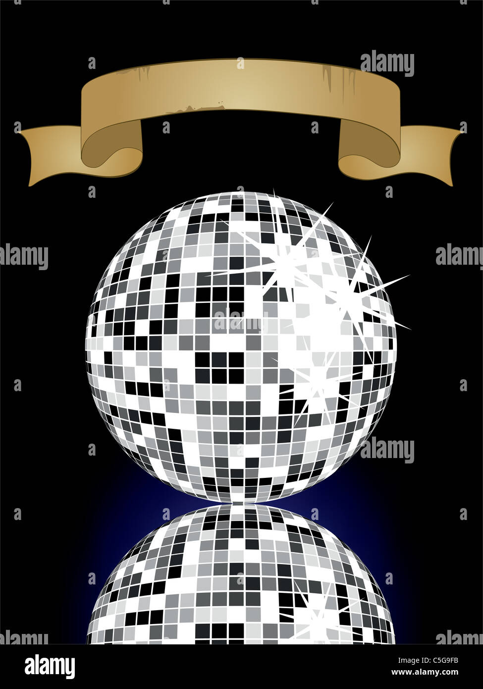 Party banner disco ball hi-res stock photography and images - Alamy
