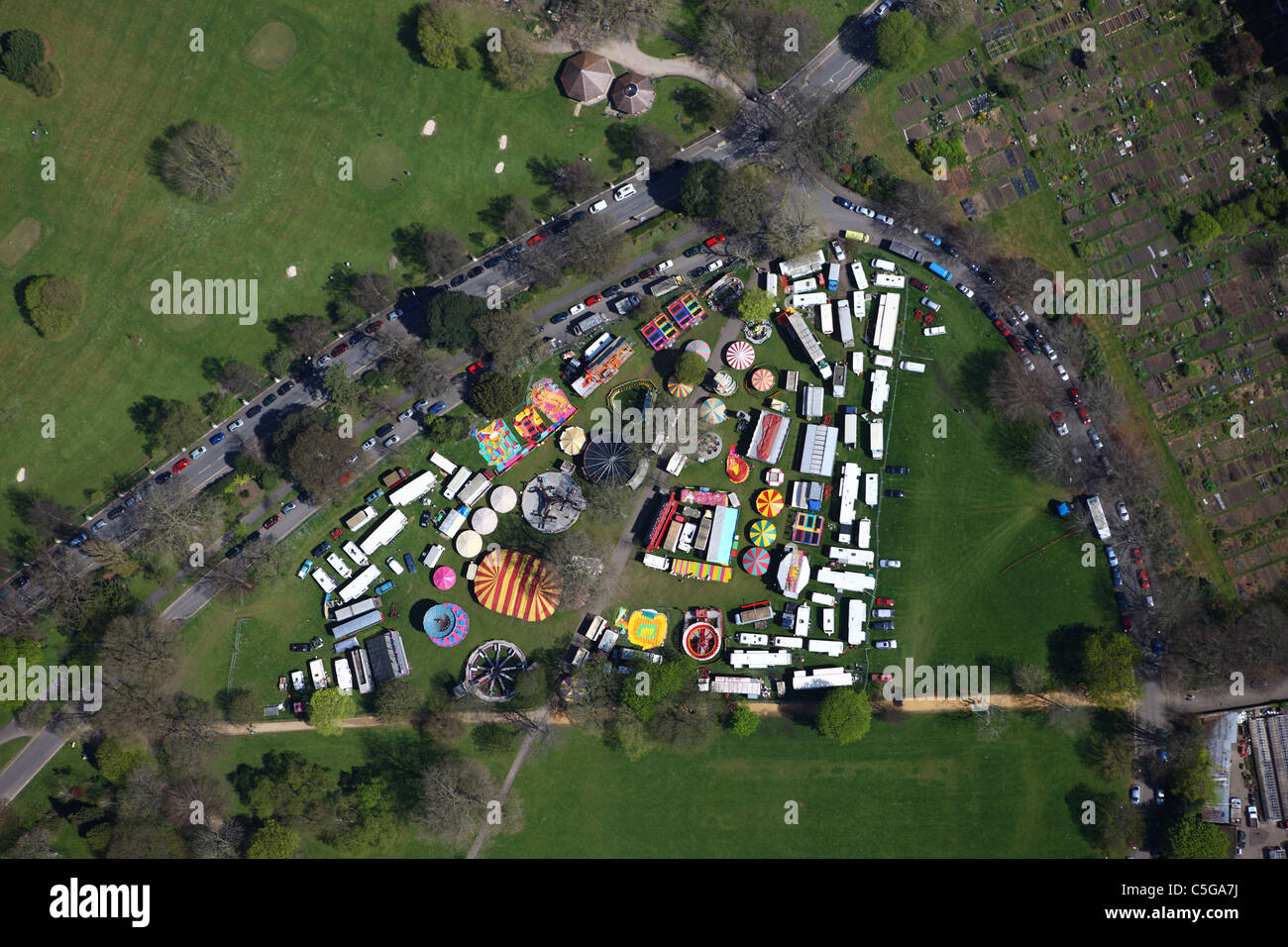 Aerial view of circus near Bath Stock Photo