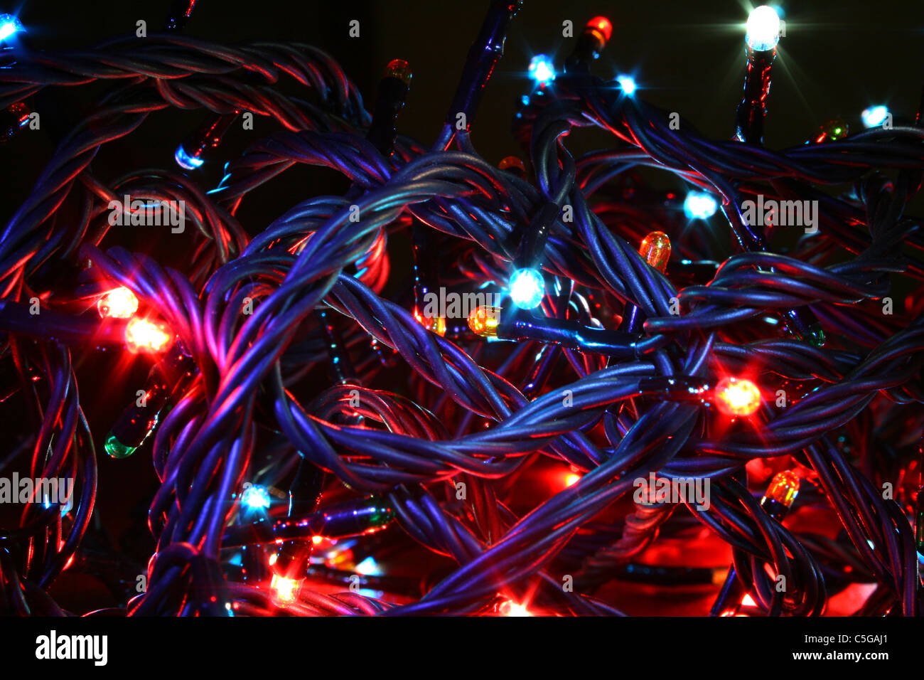 Wires and Christmas lamps Stock Photo Alamy