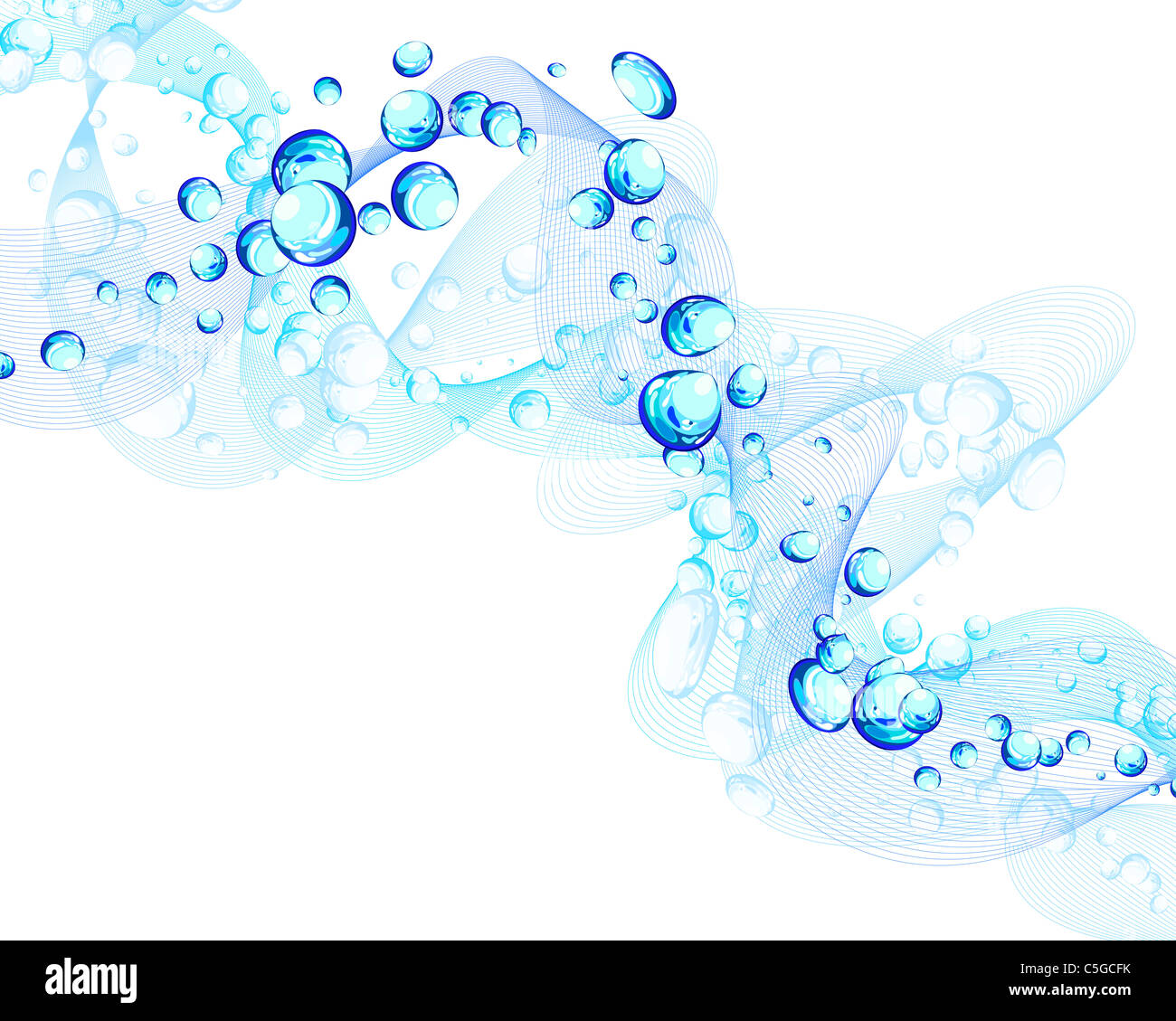 Abstract water vector background with bubbles of air Stock Photo - Alamy