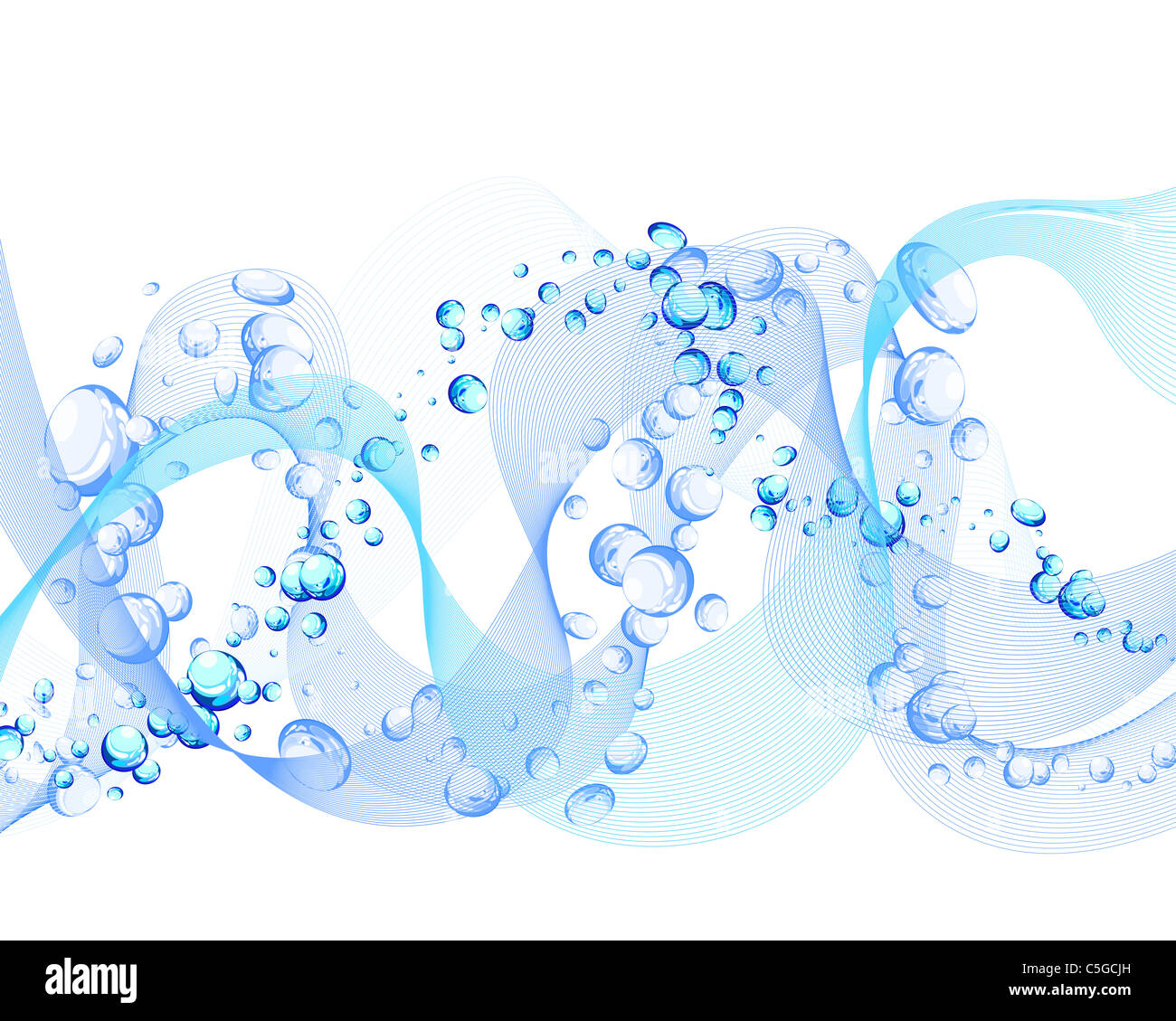 Abstract water vector background with bubbles of air Stock Photo - Alamy