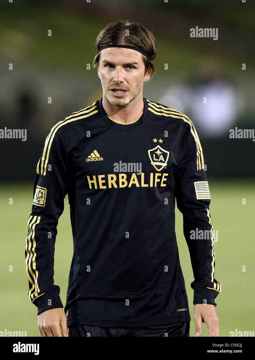 DAVID BECKHAM LA GALAXY V REAL MADRID. WORLD FOOTBALL CHALLENGE LOS ANGELES  CALIFORNIA 16 July 2011 Stock Photo - Alamy