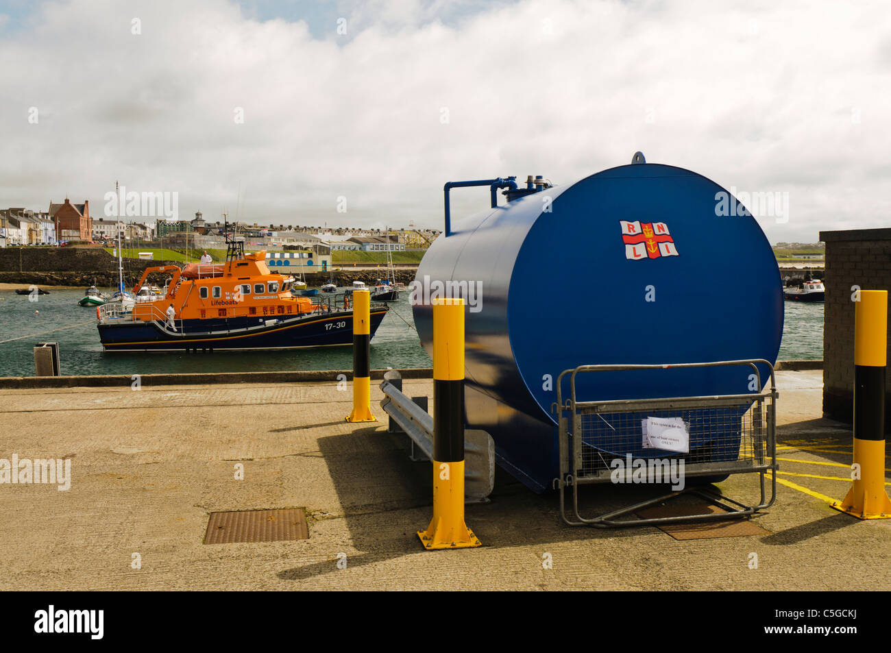 Diesel fuel tank for a RNLI life boat Stock Photo