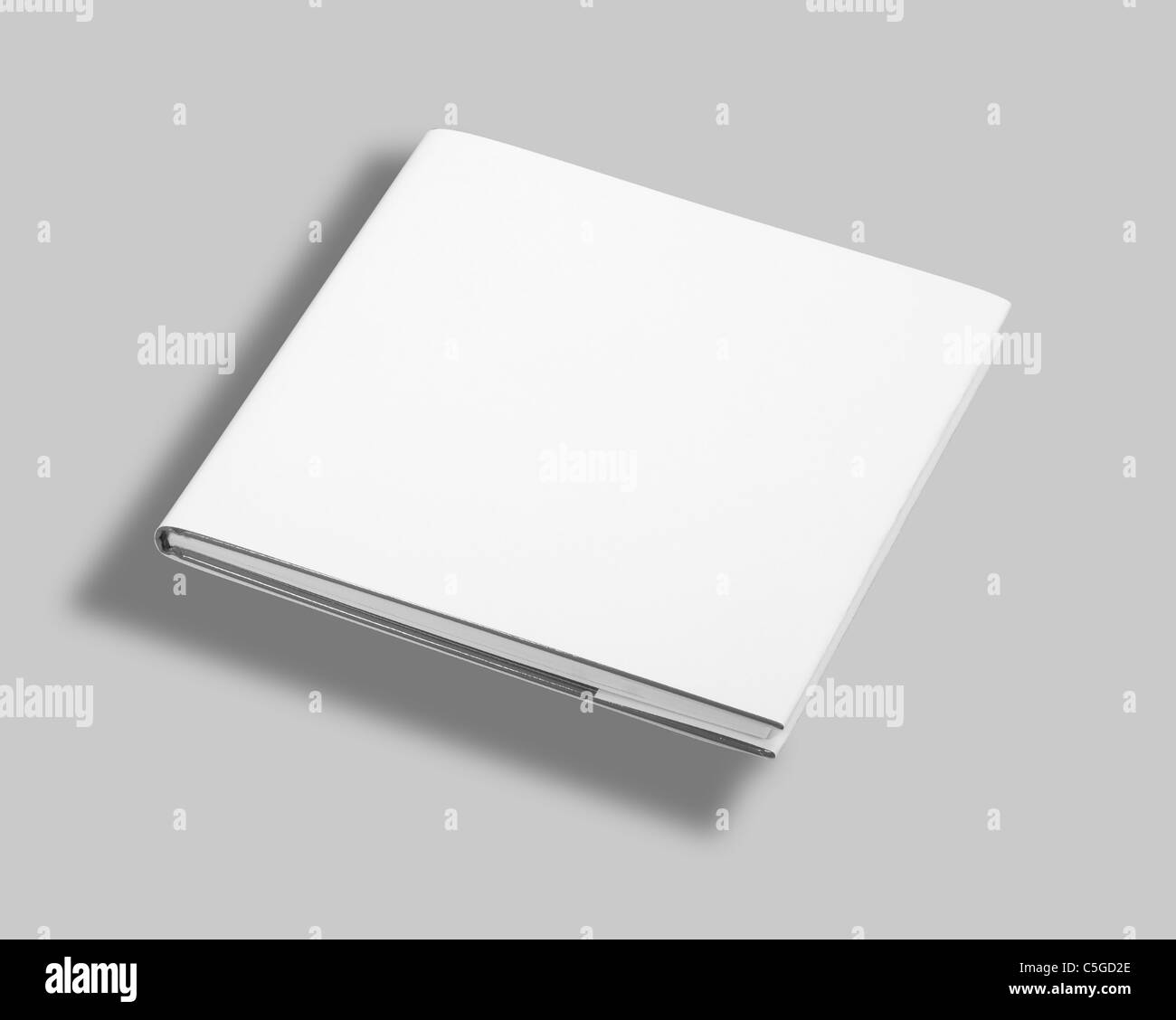 Blank book white cover w clipping path Stock Photo
