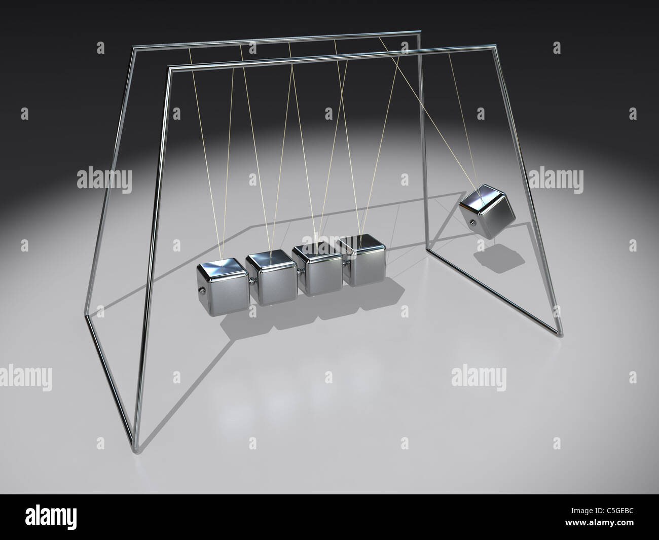 A Newton Pendulum with cubes on white background Stock Photo Alamy A Newton Pendulum with cubes on white background Stock Photo Alamy