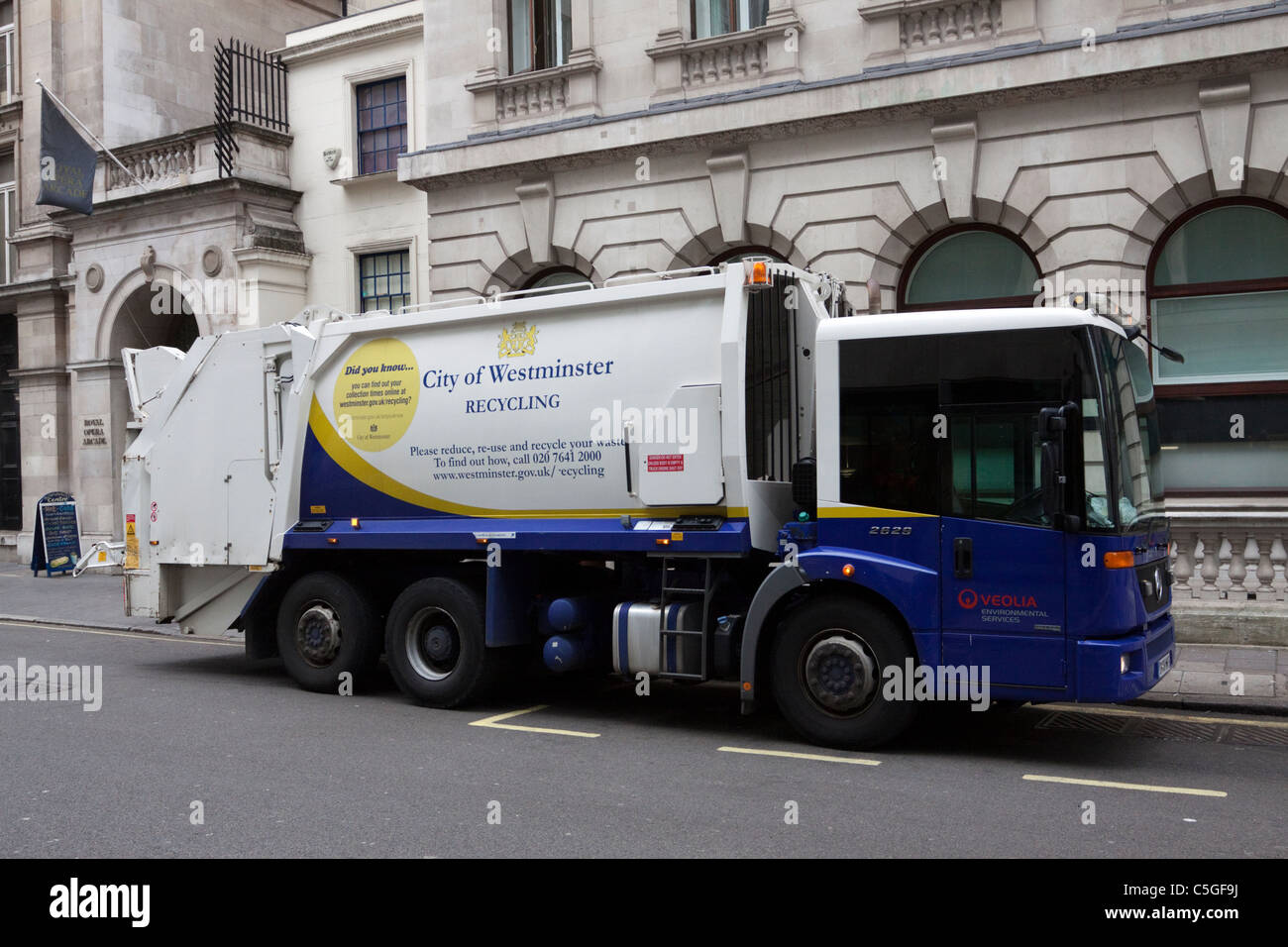 City of Westminster recycling truck, London, England, UK Stock Photo