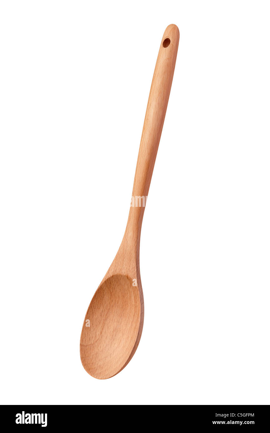 Wooden Spoon Isolated on a white background Stock Photo