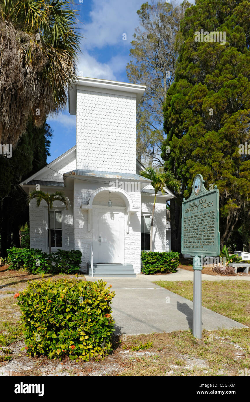 Palma Sola Historic Church Bradenton Florida built in 1886 and is non denominational Stock Photo