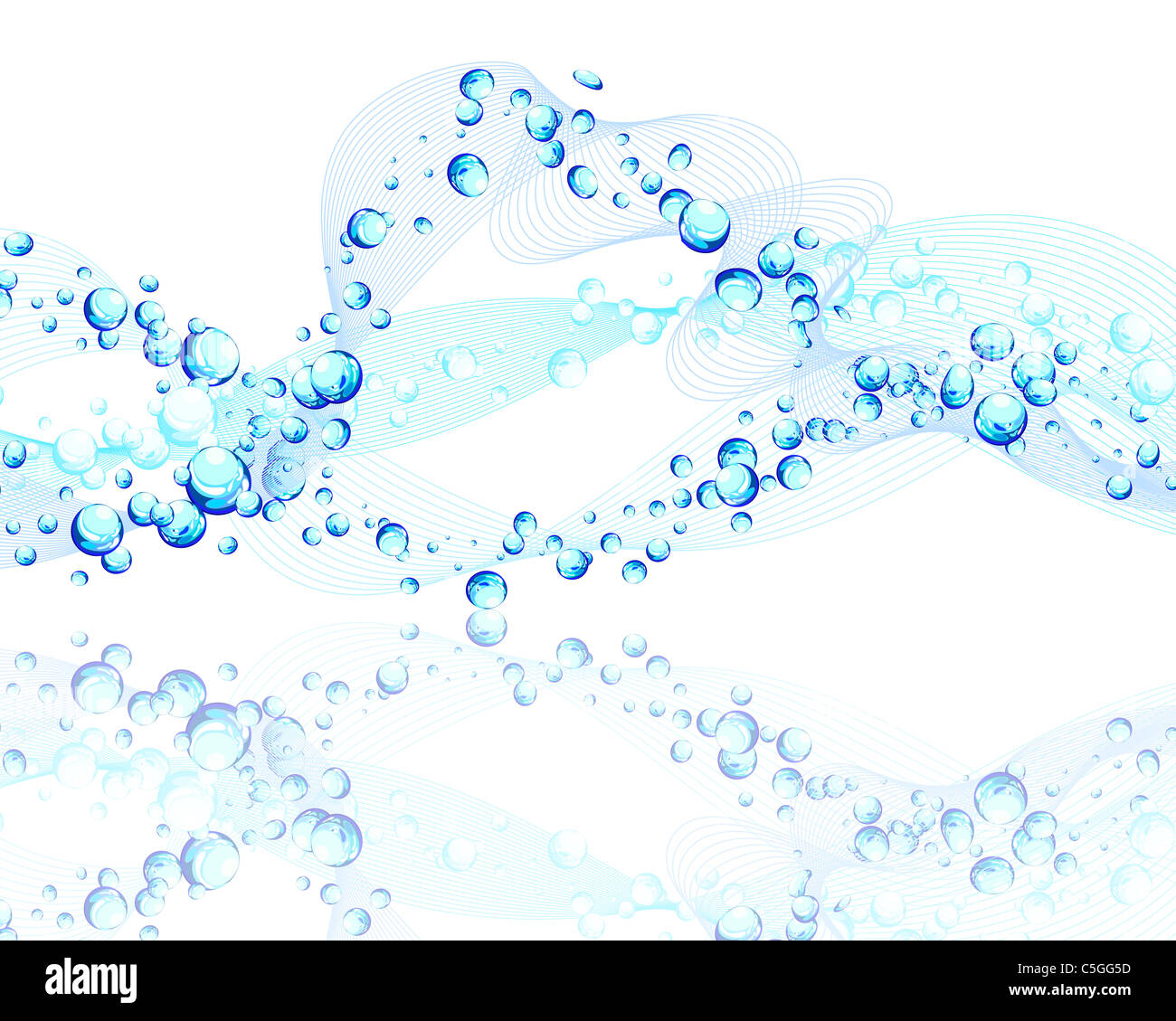 Abstract water vector background with bubbles of air Stock Photo - Alamy