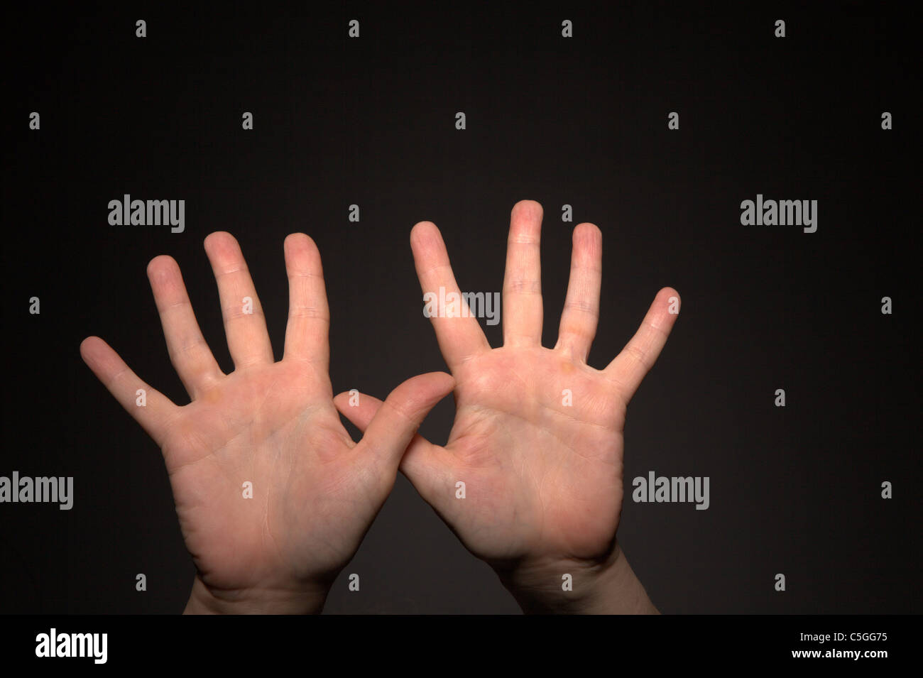 Hands held high Stock Photo Alamy