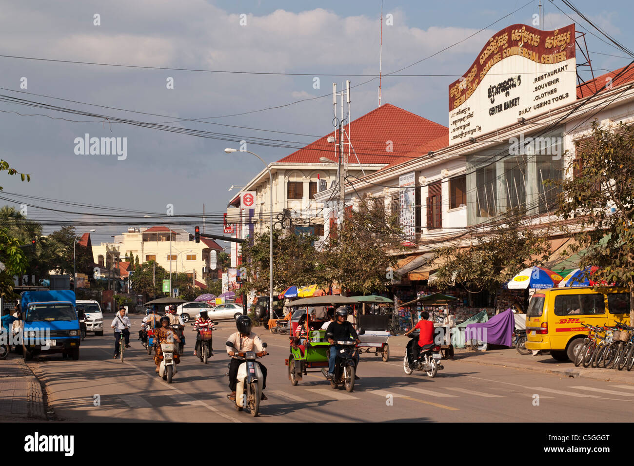 Center Market, Sivatha Boulevard, Siem Reap, Cambodia Stock Photo