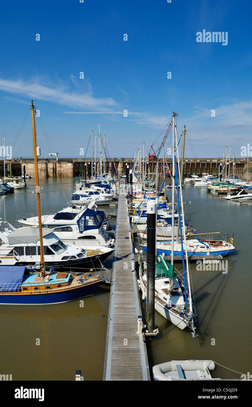 The marina and harbour at Watchet, Somerset, England, united Kingdom. Stock Photo