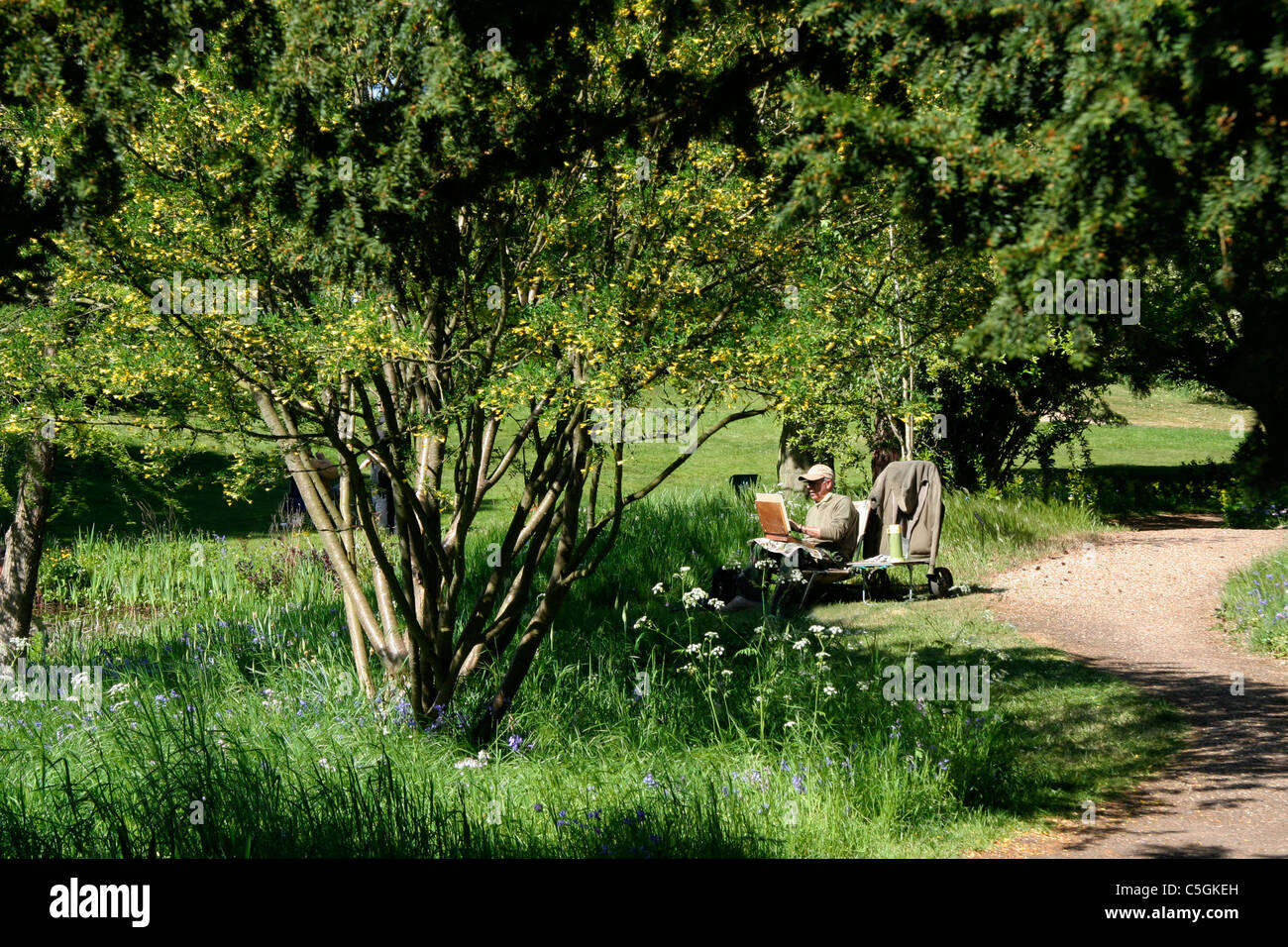 Seated artist at easel hi-res stock photography and images - Alamy