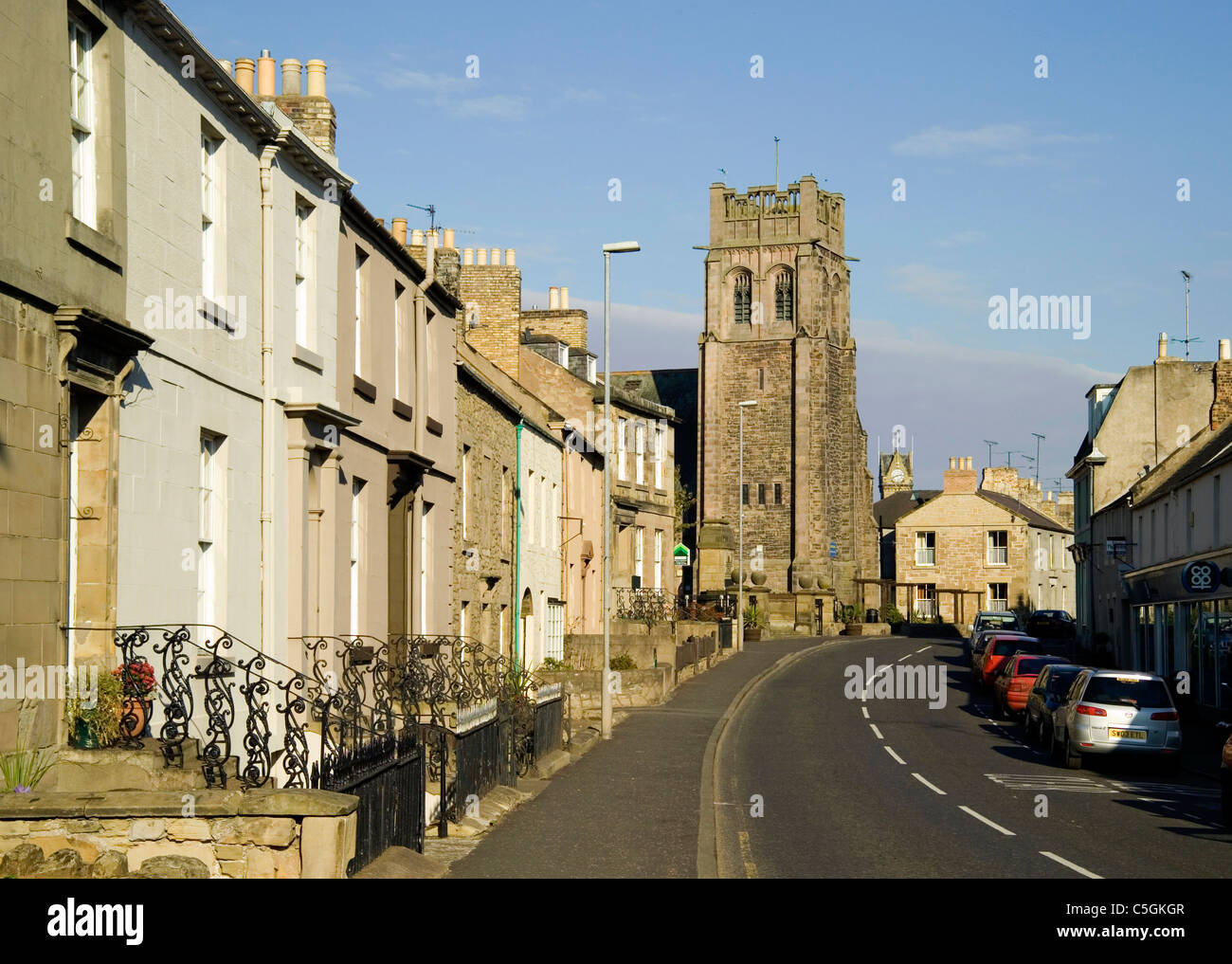 Coldstream Main street Scottish Borders Stock Photo Alamy