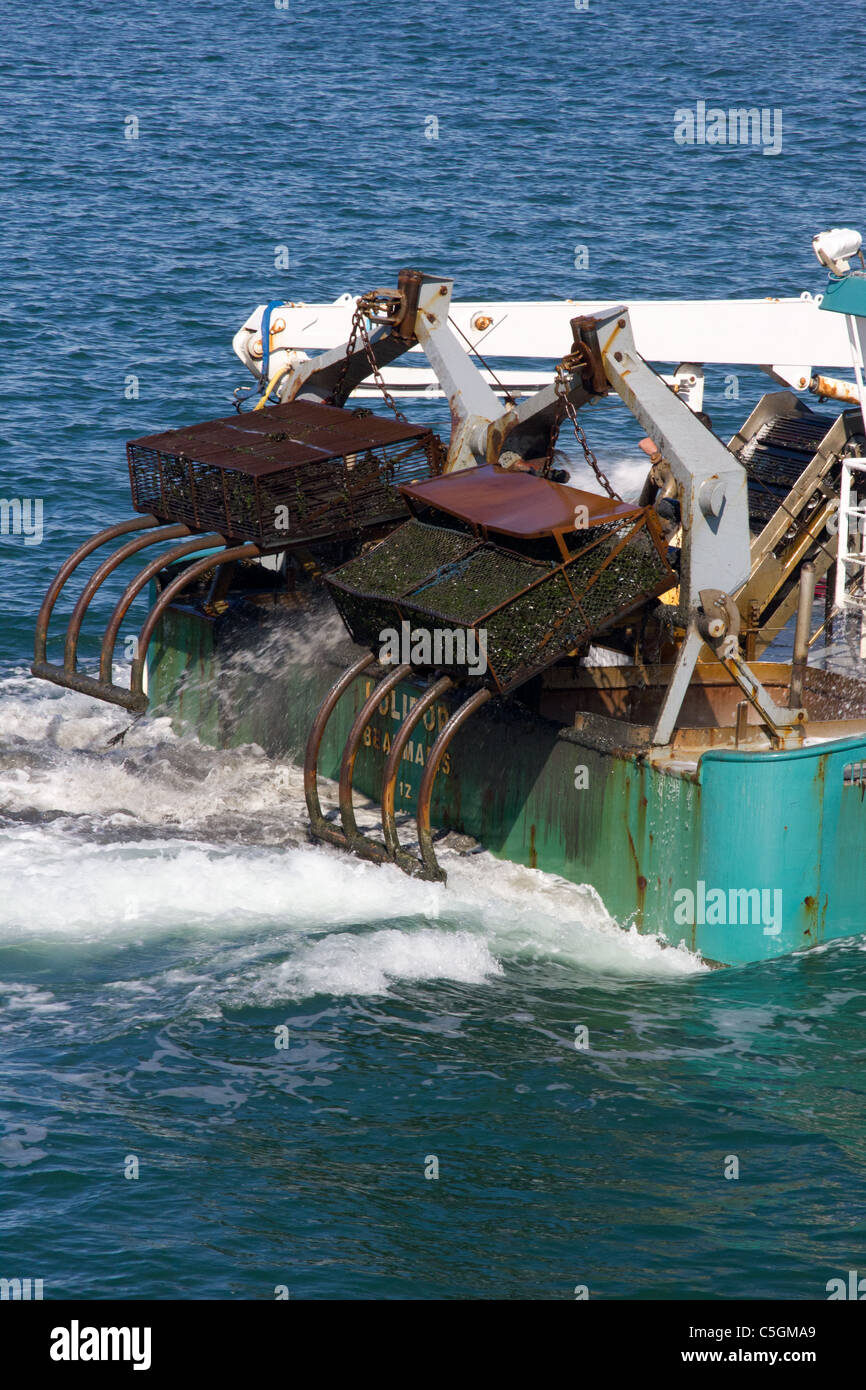 Mussel fishing craft Stock Photo Alamy