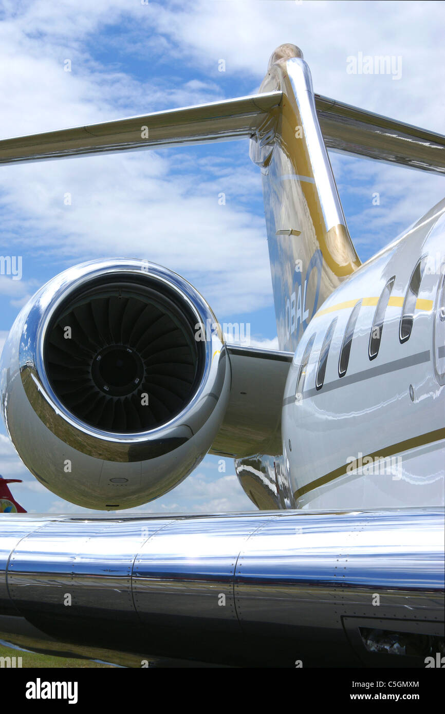 Shiny business jet Stock Photo