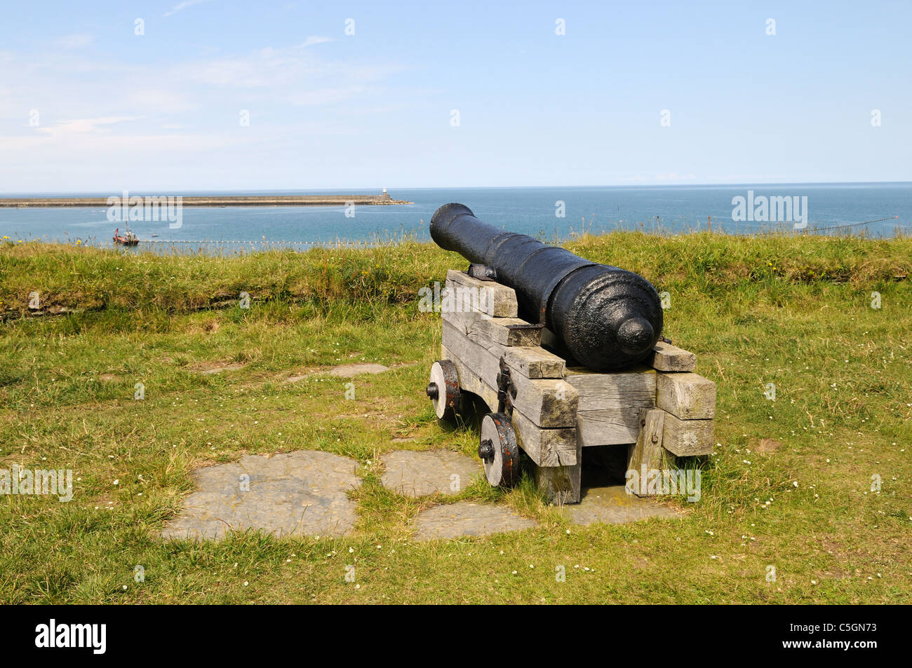 Canon looking over Fishguard from the Napolionic Fort Pembrokeshire