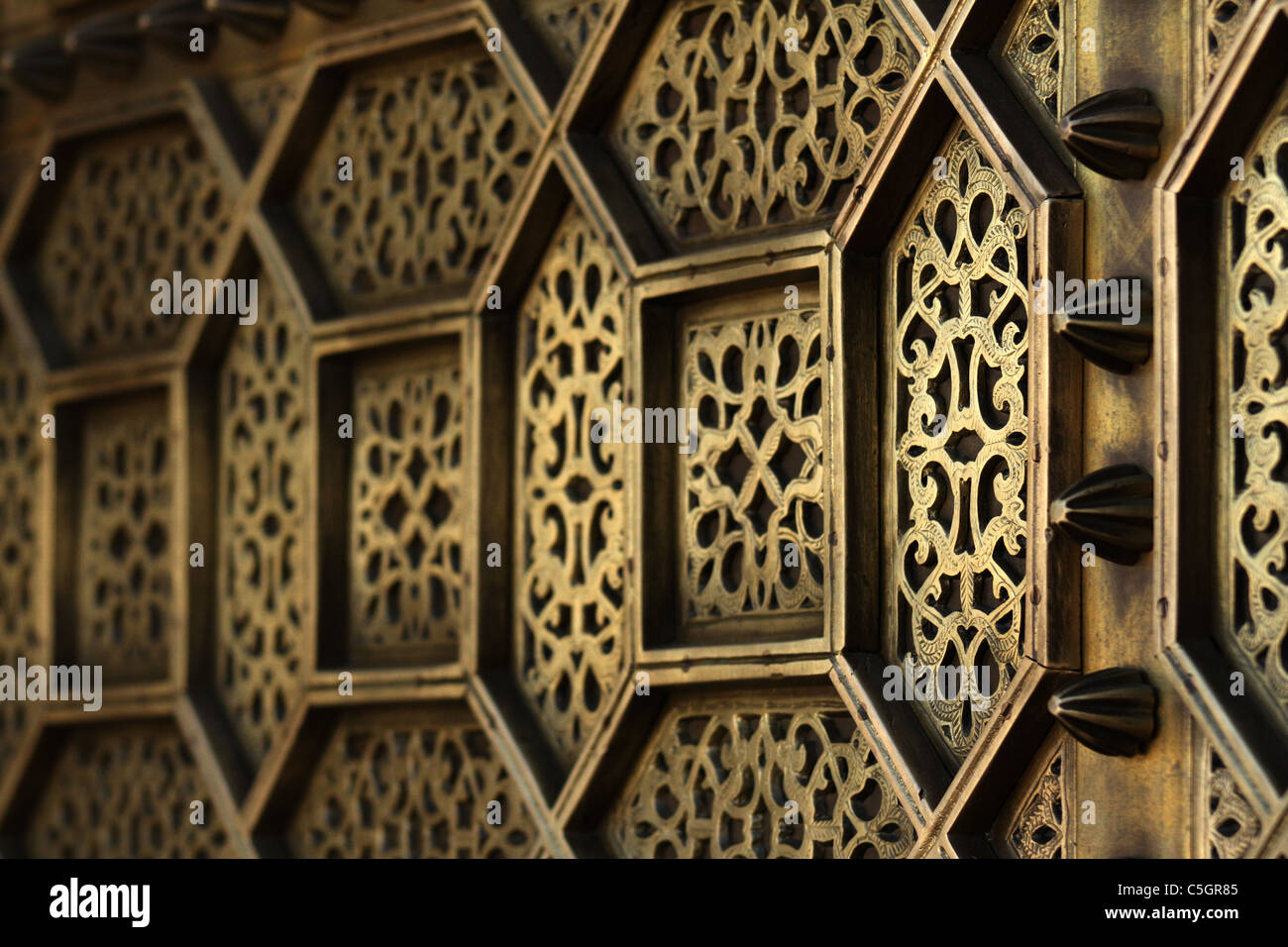 Moroccan copper door architectural details Stock Photo Alamy