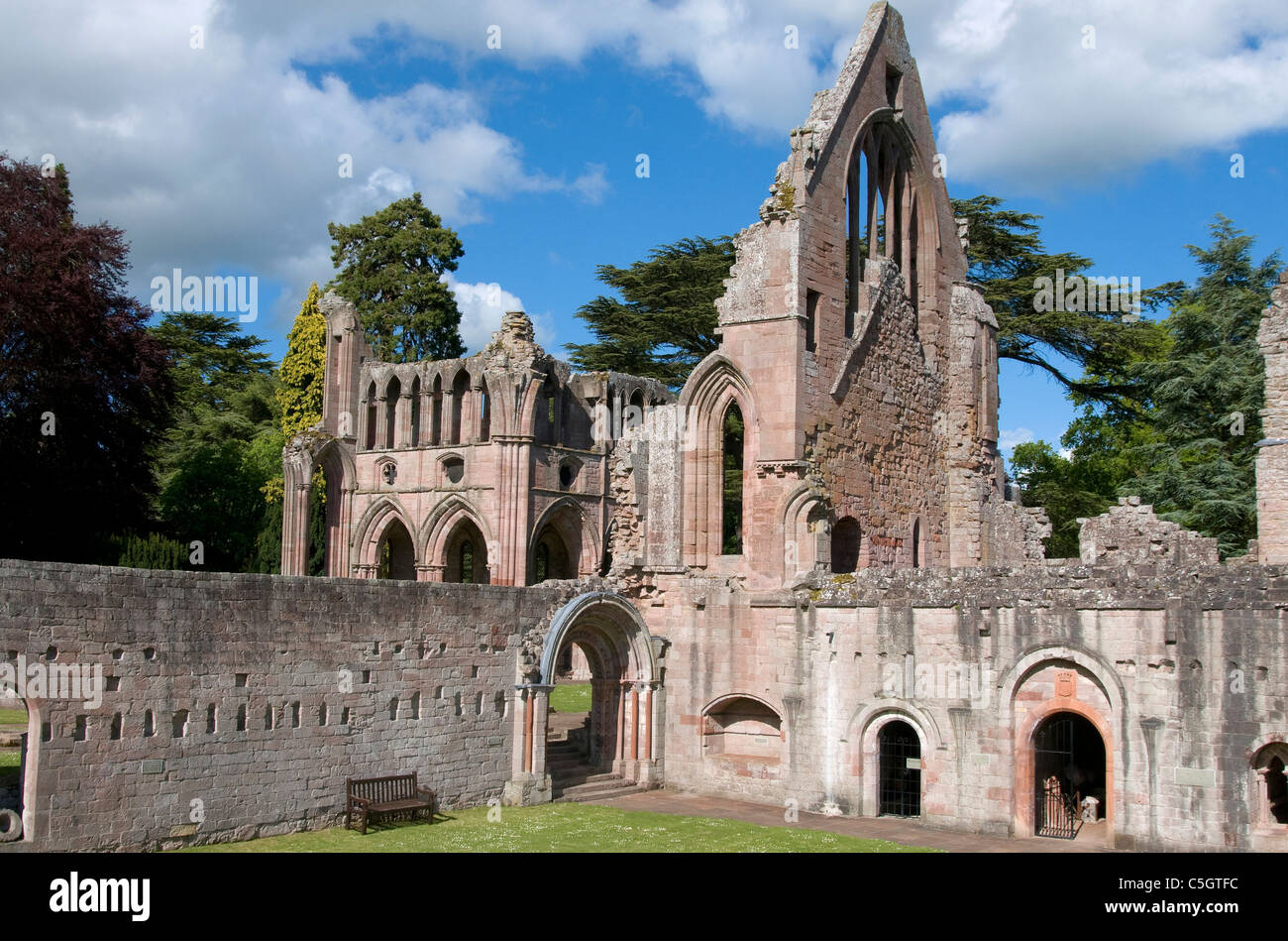 Dryburgh Abbey detail Stock Photo