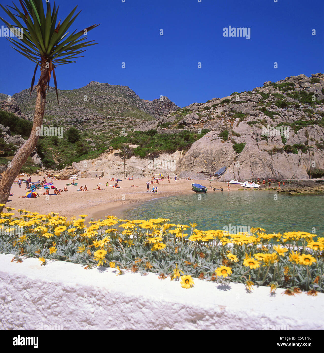 Cala San Vincente, Pollença Municipality, Majorca, Mallorca, Balearic Islands, Spain Stock Photo