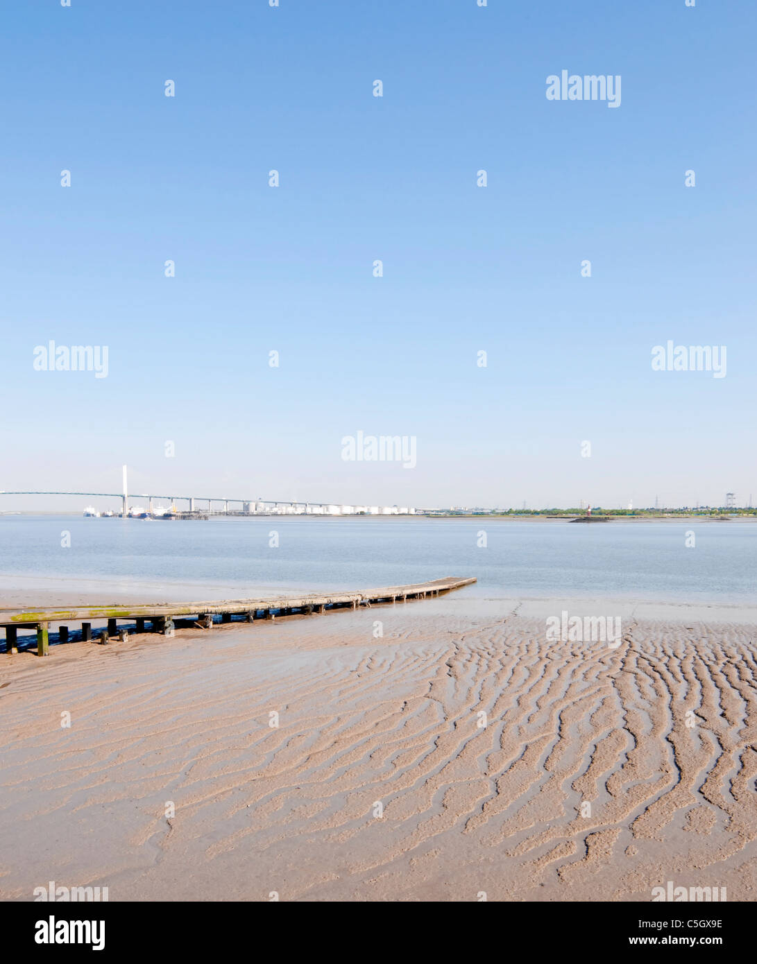 Jetty on the river Stock Photo Alamy