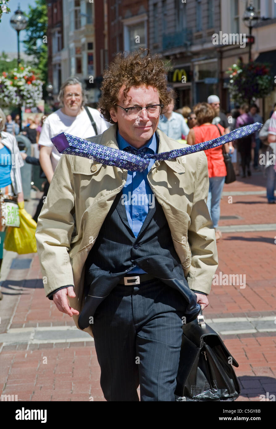 Street performer on Grafton Street, Dublin. Stock Photo