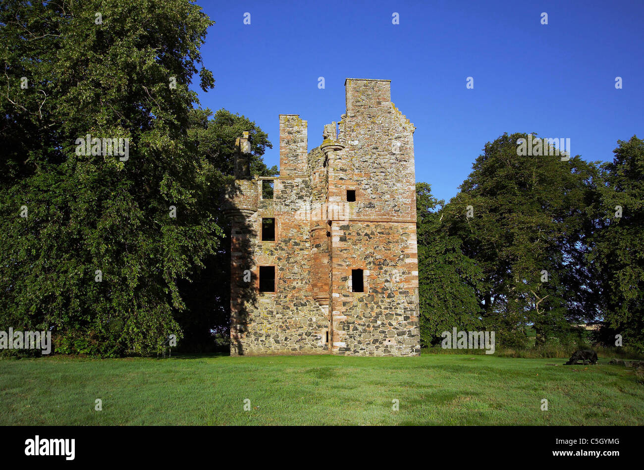 Greenknowe Tower by Gordon & Earlston - Scottish Borders Stock Photo