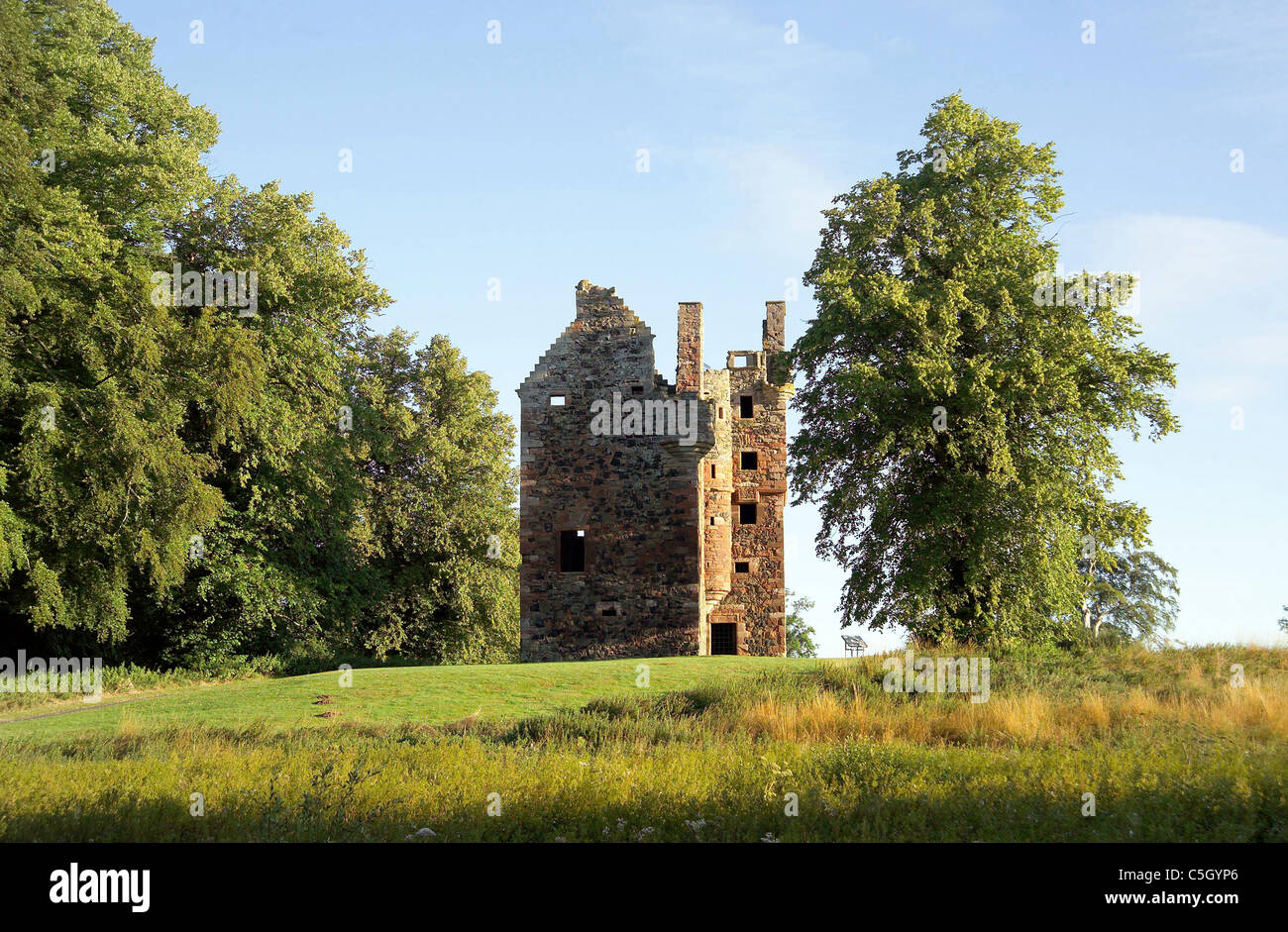 Greenknowe Tower by Gordon and Earlston - Scottish Borders Stock Photo