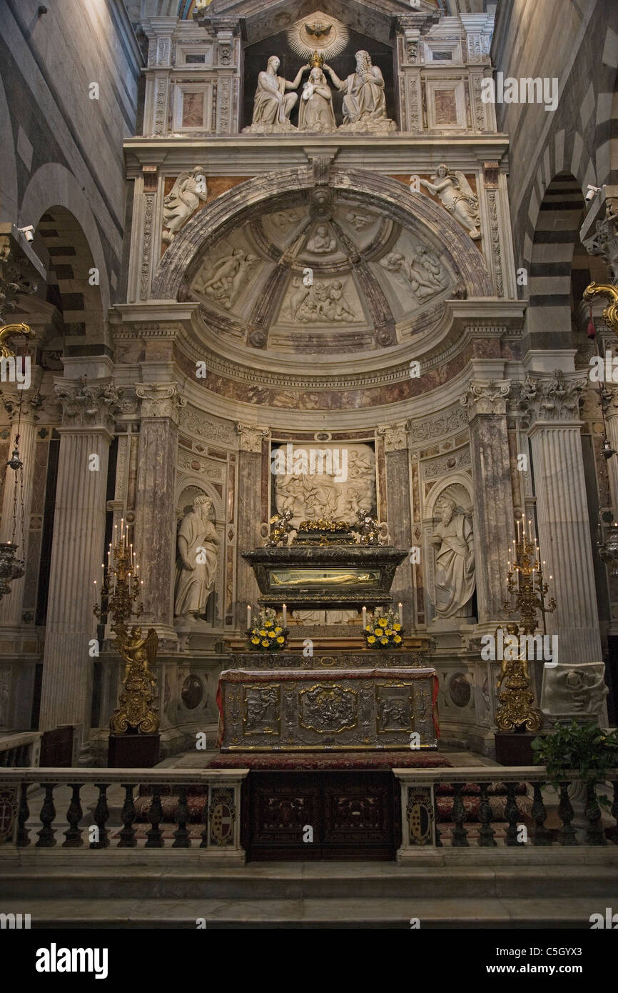 The tomb of Saint Rainerius (c. 1115 1160)who is the patron saint of