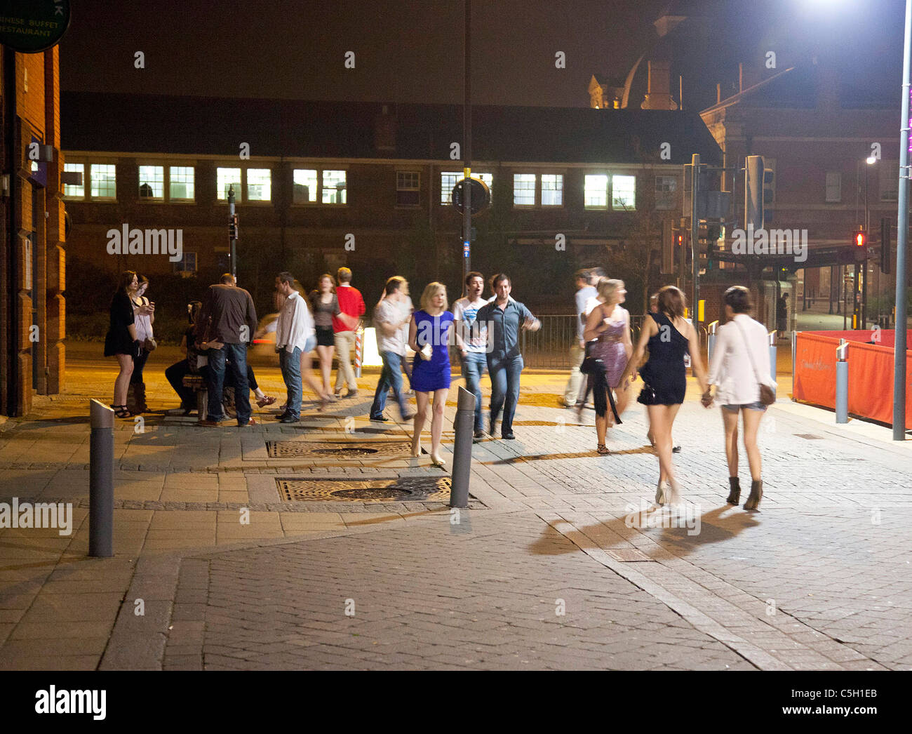people and street nightlife in Norwich, UK Stock Photo Alamy