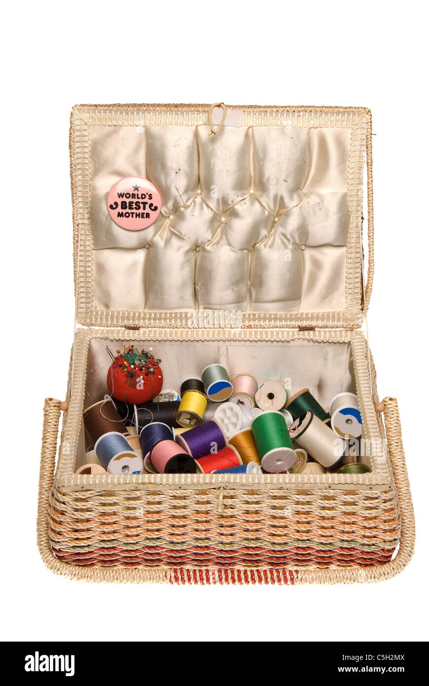 Sewing basket Cut Out Stock Images & Pictures Alamy