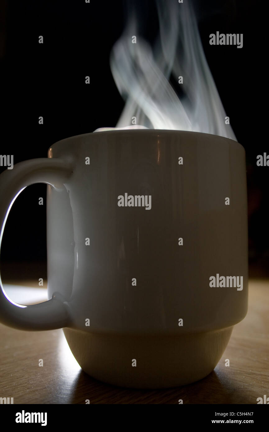 Steam Rising from Coffee Cup Stock Photo Alamy