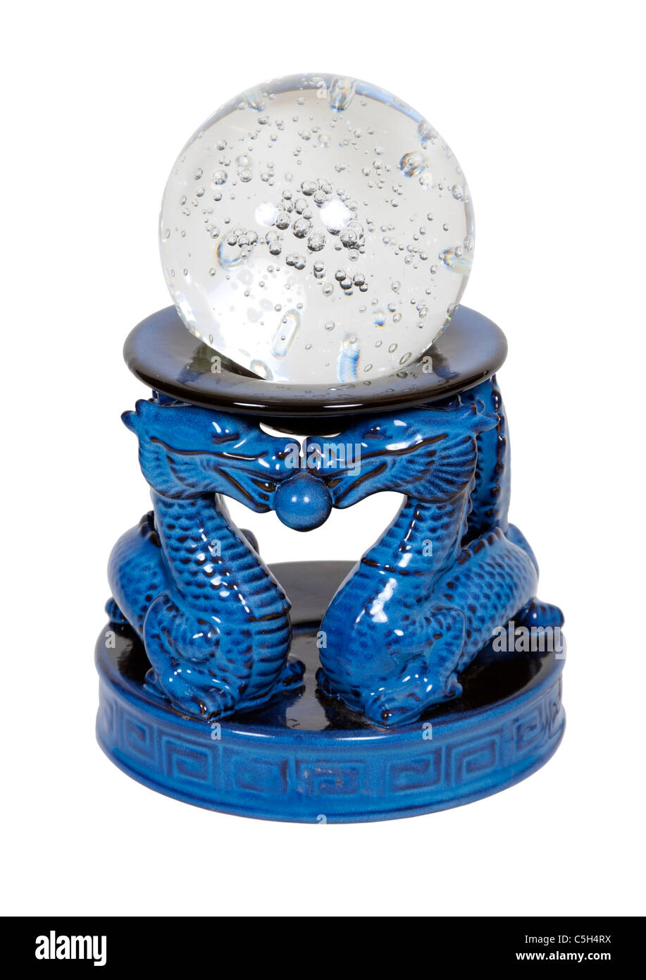 Crystal Ball on an asian dragon pedestal to hold up items of importance