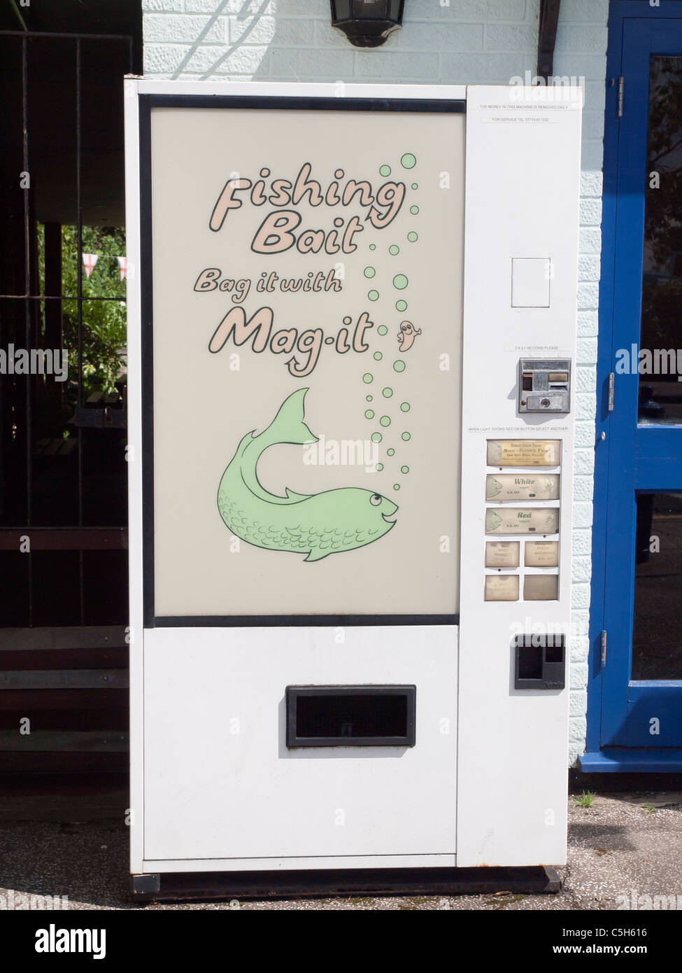 Vending machine selling maggots freshwater sport fishing angling bait