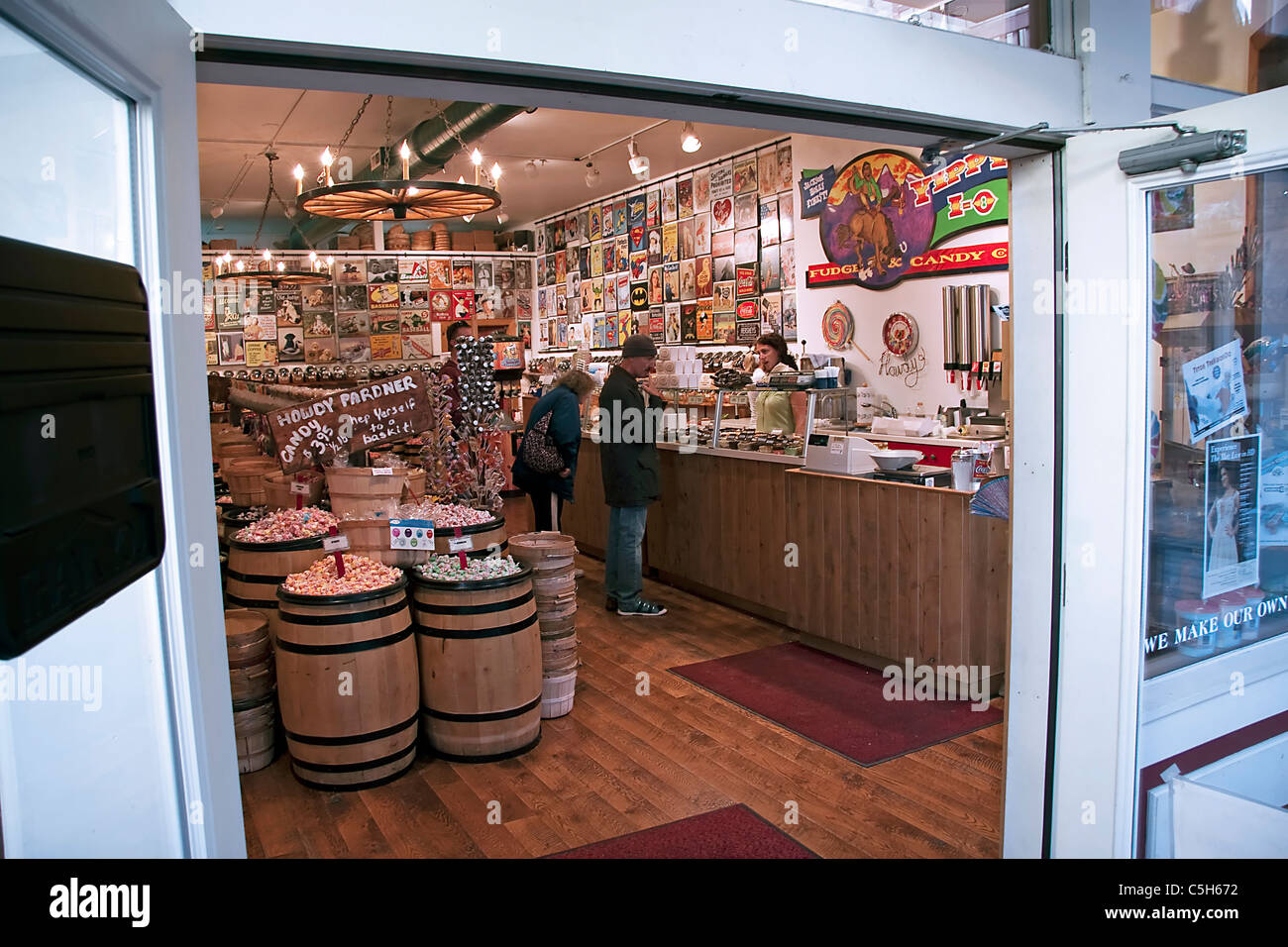 A local candy shop in Jackson Hole, Wyoming, USA. Lots of things to