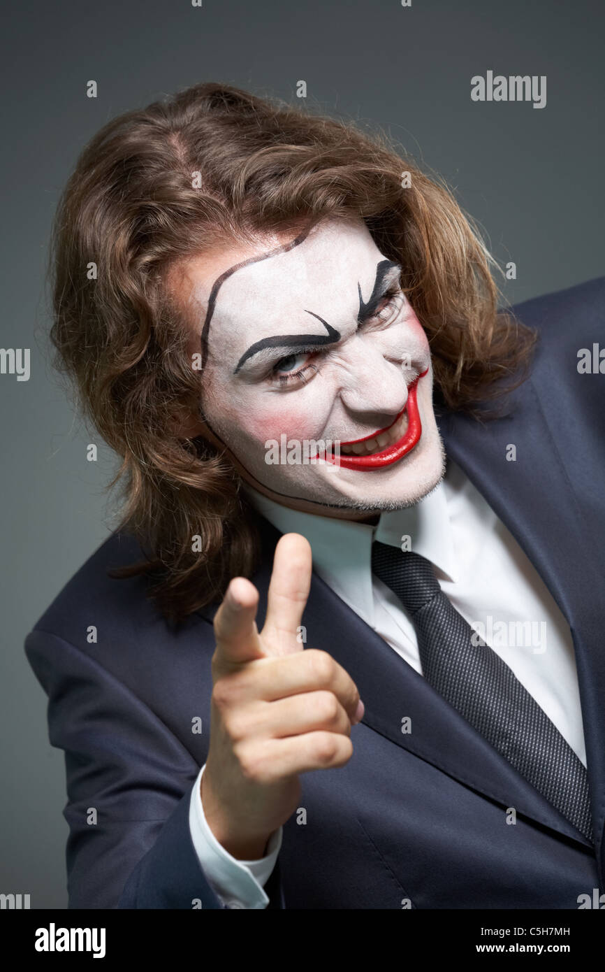 Clown laughing and pointing hi-res stock photography and images - Alamy