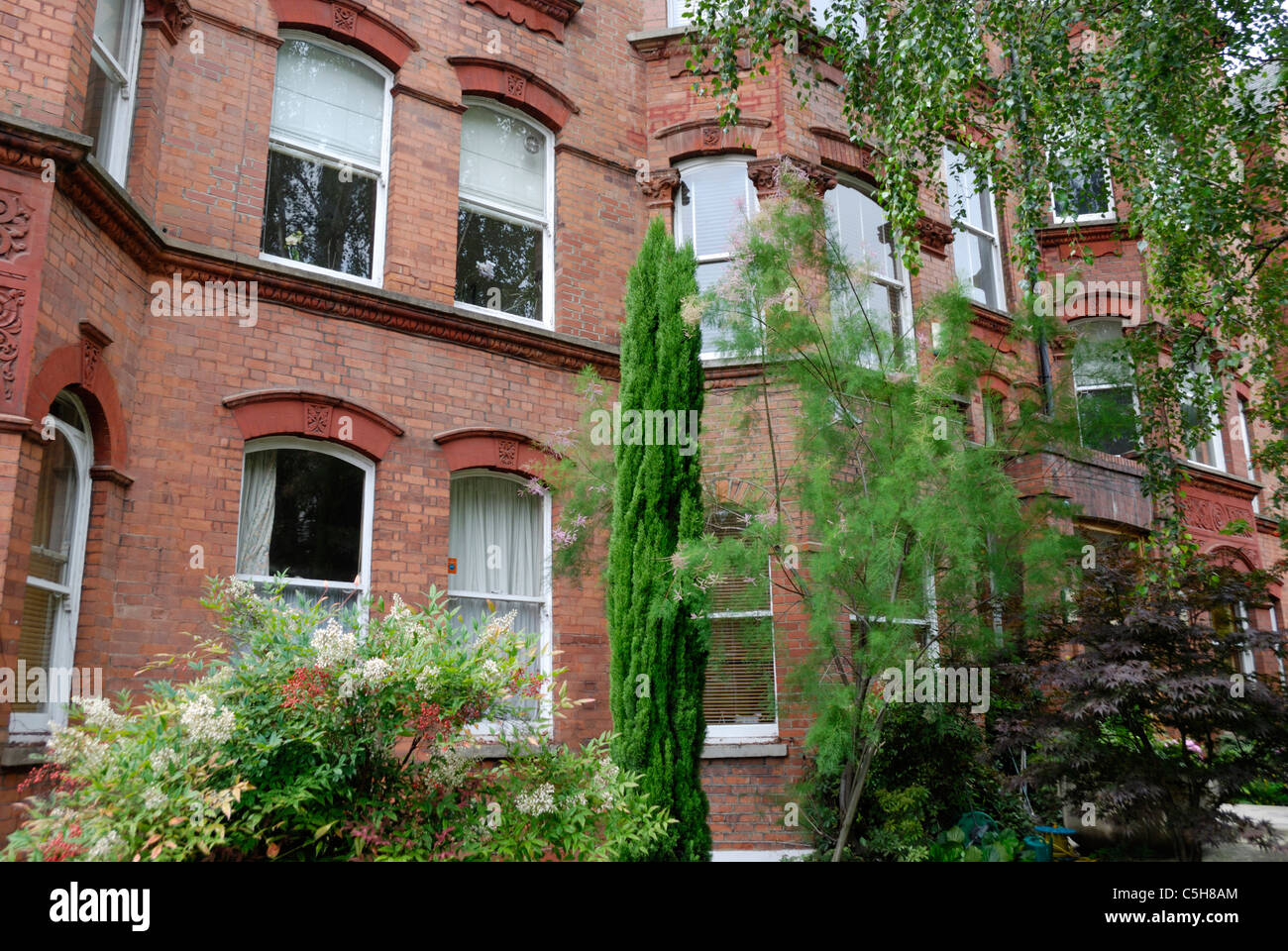 Flats in Greencroft Gardens, South Hampstead, London, England Stock