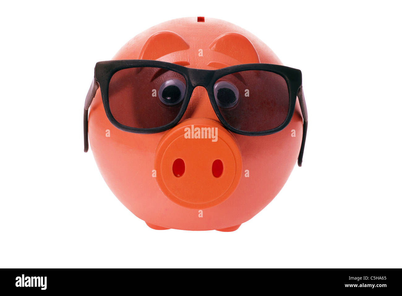 Piggy Bank with Sunglasses Stock Photo - Alamy