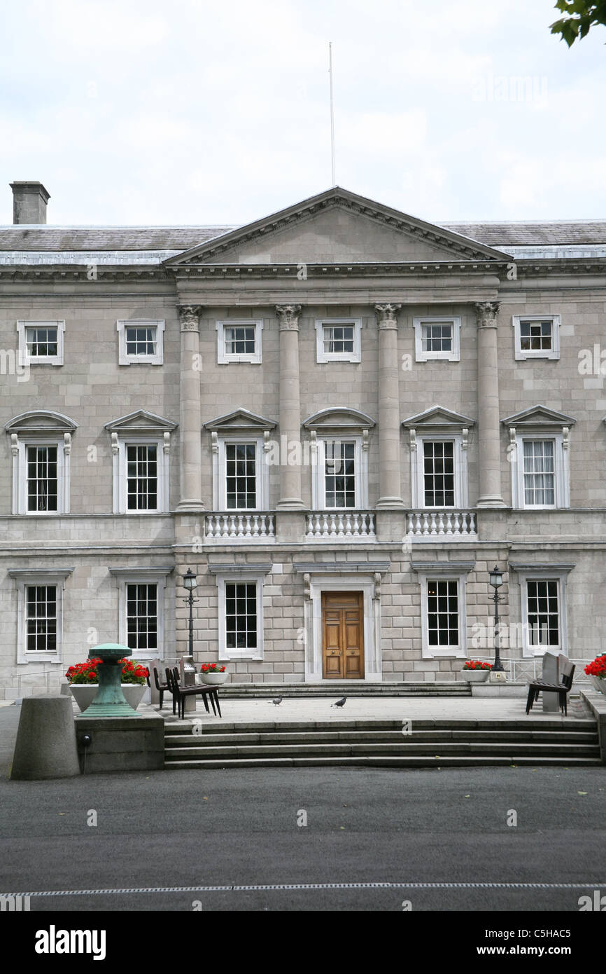 Dail Eireann Irish Government buildings on Kildare Street in Dublin Stock Photo