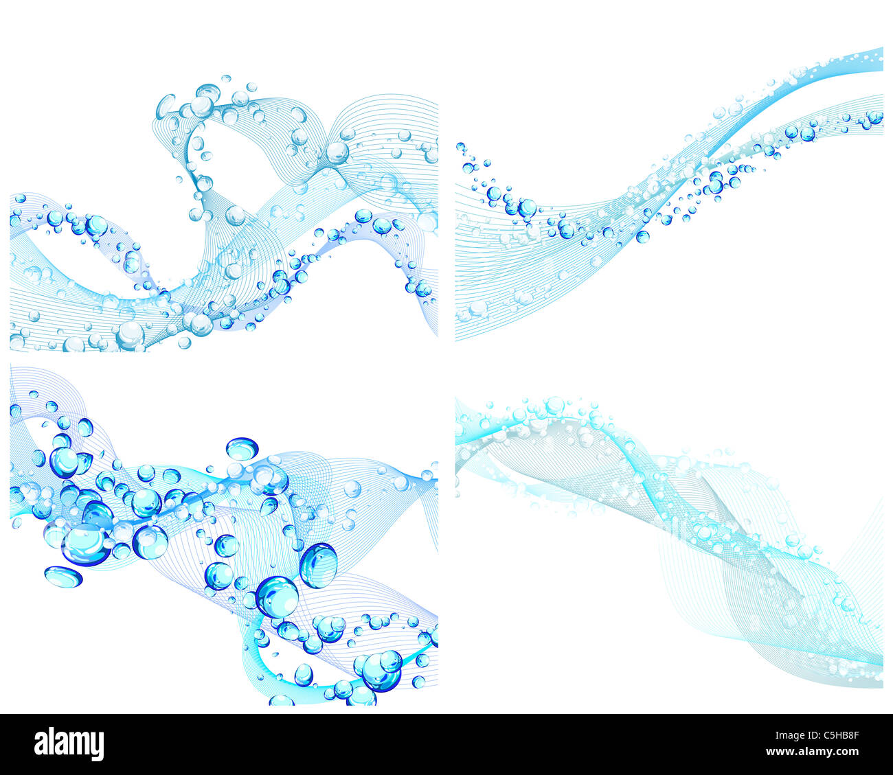 Abstract water vector backgrounds set with bubbles of air Stock Photo ...