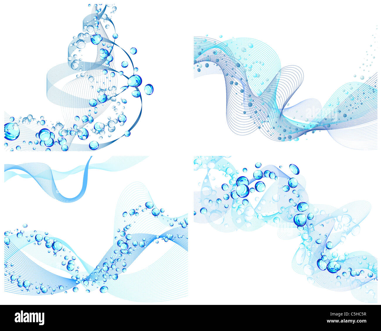 Abstract water vector backgrounds set with bubbles of air Stock Photo ...