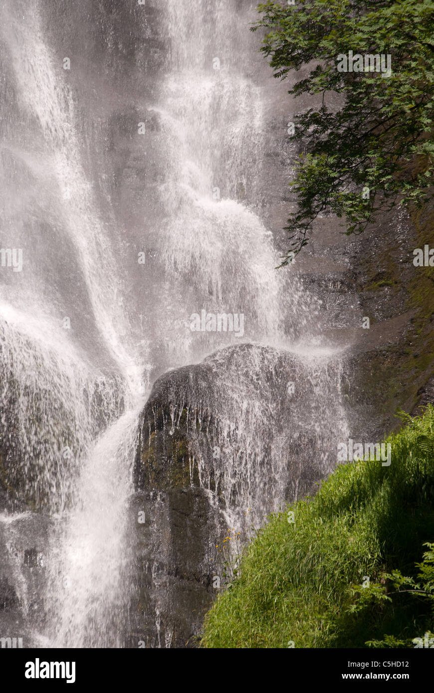 Pistyll Rhaeadr waterfall, Powys, Wales Stock Photo